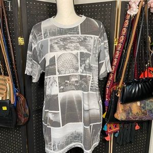 H&M White and Black Shirt